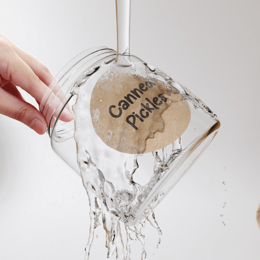 MESS dissolvable kraft canning labels for reusable jars